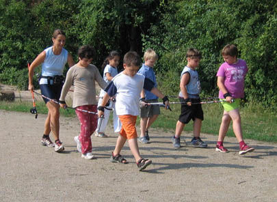 Nordic Walking mit Kindern